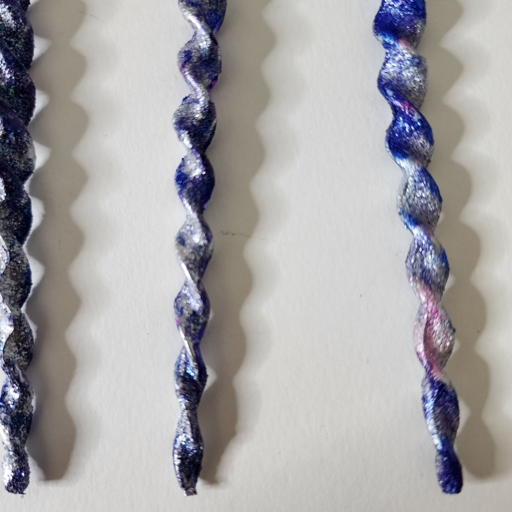 5 HANDCRAFTED Upcycled Swirly Unicorn Icecicle Ornaments HANDPAINTED Holiday - Picture 16 of 17